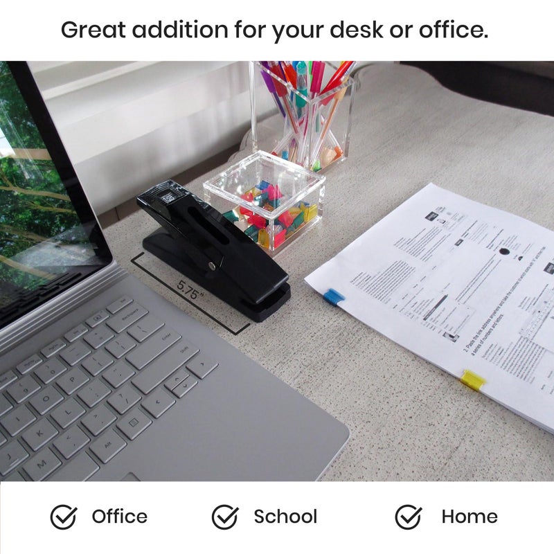 OfficeGoods No Slip Clip Refills - Binds Up to 50 Pages - Reusable - Works with No Slip Clip Dispenser - 50 ct Box Each Small & Large - 100 ct Total - Black - Image 5